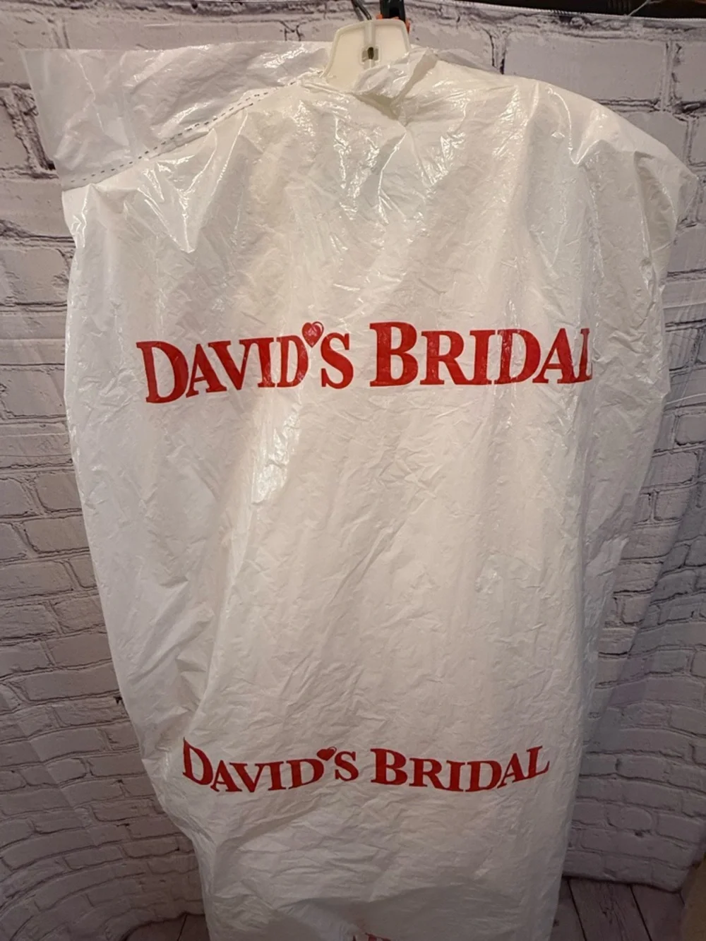 David's Bridal White Embroidered Tulle Flower Girl Dress - Picture 16 of 16